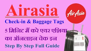 Air Asia Web Check In I New Rules I Baggage Tags |Luggage tags  | Step by Step Full Guide