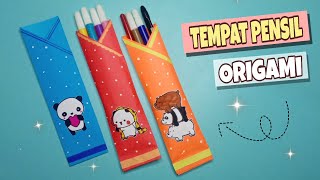 Cara membuat Origami Tempat Pensil | Origami Tempat Pensil | Kotak Pensil Mudah #SHORTS