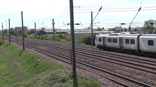 Colas test trainand Freightliner 66 to Leeds at New Zealand bridge 18.5.20