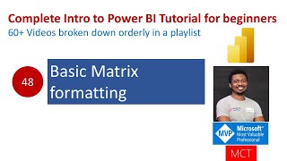 48  Basic Matrix Table Formatting