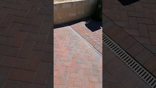 Channel Drain Installed into Brick Paving #paving #construction #channeldrain #drainage