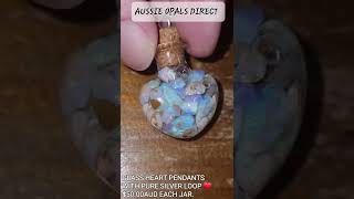 Heart Opal Pendant Jars | Australian Opal | Jewellery #shorts #opal #gemstones