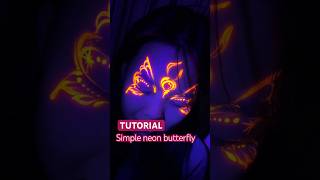 TUTORIAL neon butterflyI used: #facepainter #facepainting #facepainttutorial  #tutorial #butterfly