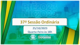 Câmara de Itapemirim - 37ª Sessão Ordinária - 25 de outubro/2023.