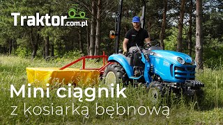 Mini ciągnik z kosiarką bębnową - LS Tractor XJ 25 + kosiarka bębnowa Lisicki :: Traktor.com.pl