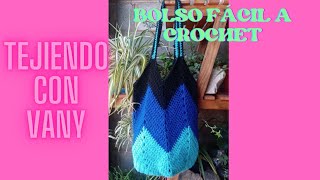 Bolso facil rapido a crochet para principiantes #ganchillo #crochetprincipiantes