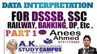 Data Interpretation Part 1 || DSSSB, SSC, BANKING, RAILWAY