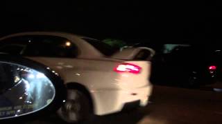 2 evo 10s running against tuned 5.0 mustang DTR(135i camera car)