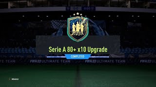 NEW SERIE A 80+ X10 UPGRADE PACK!!!! (Fifa 22 TOTS Ultimate Team)