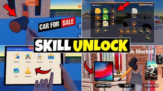 (HOW TO UNLOCK SKILL POINT IN CAR SALER DEALERSHIP SIMULATOR)SKILL UNLOCK CAR FOR SALE SIMULATOR