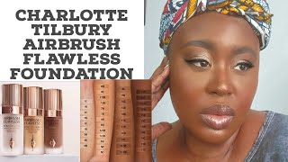 CHARLOTTE TILBURY AIRBRUSH FLAWLESS FINISH FOUNDATION REVIEW (SHADE: 15N)