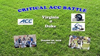 2018 Virginia @ Duke One Hour