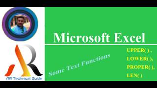 How to function in Excel || Text Function in Excel || All about Excel || AR Technical Guide