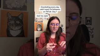 Crocheting every day until I reach 1k on TikTok! #crochetpattern #tiktokchallenge #crochettutorials