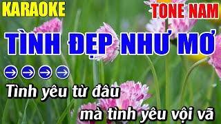 Tình Đẹp Như Mơ Karaoke Tone Nam Karaoke Lâm Nhạc Sống - Beat Mới