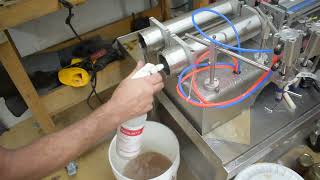 How to clean a pneumatic bottler