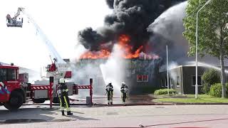 Grote brand bij Omrin in Sneek