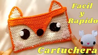 Cartuchera de ZORRO del Principito a CROCHET paso a paso FACIL, se venden muy rápido!!