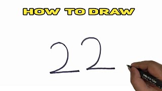 Rabbit drawing with number 22.| How to draw Rabbit easy.| Easy drawing with number.