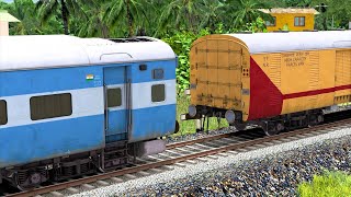 ICF BLUE COUPLING UTKRISHT PARCEL VAN | BUMPY RAILROAD | RAILWORKS  | TRAIN SIMULATOR | TRAIN GADI