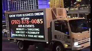 Advertising promo billboard truck for rent in Sin City