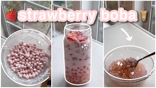 How to make 🍓strawberry boba🧋| from my TikTok @kailin.tv