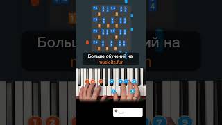 Как играть Собачий вальс на пианино по цифрам 🐩🐾🎹 #обучение #пианино #тикток #shorts