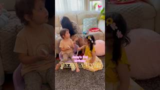 Jazzy found a new friend Layla. #2ndbirthday #jazzy #viralvideo August 22,2024l