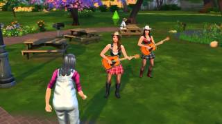 Mother and Daughter Playing Guitars (The Sims 4)