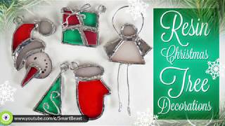 Stained glass from RESIN -  Christmas decoration DIY