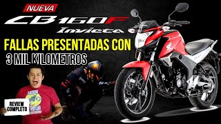 CB 160F HONDA REVIEW COMPLETO Y FALLA PRESENTADA EN MOTO NUEVA.