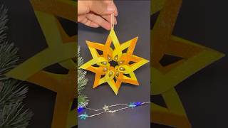 Diy Glitter foam sheet snowflakehrfor chistmas tree ornament #christmascraft #glitterfoamcraft