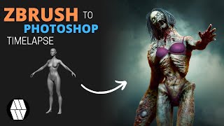 ZBrush to Photoshop Timelapse - 'Mutant Female' Concept