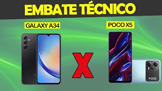 POCO X5 vs GALAXY A34 qual SMARTPHONE comprar até 1500 reais? Diferenças Técnicas.