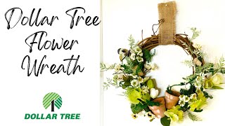 Dollar Tree Floral Wreath | Grapevine Wreath Tutorial