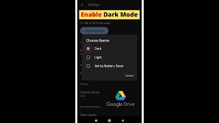 Enable Google Drive Dark Mode on Android Phone #Shorts