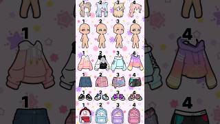 1,2,3,4 💞🫰Cute Look Choose your favourite look #tocaboca #tocalifeworld #avatarworld #shorts