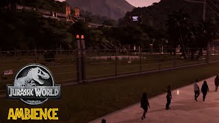 Jurassic World Evolution - Isla Nublar (CROWDS/STORMS) - Ambience (1hr)