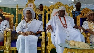 OBA ADELEKE ADEDOYIN AND HIS BEAUTIFUL QUEEN JOINS IKARE AKOKO INDIGENES FOR OKE-MEJI FESTIVAL PARTY