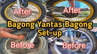 Standard and Upgrade Set-up ng  Gulong| Paano mag upgrade ng yantas at rayos ng gulong ng motor