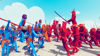 JAPAN TEAM vs SAVAGE TEAM | TABS Totally Accurate Battle Simulator