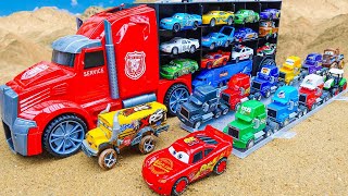 Disney Cars Toys, Mcqueen accident in the mud - Excavator, dump truck funny stories | Kudo Kids Toys