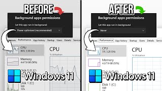 🔧 WINDOWS 11: HOW TO DISABLE ALL BACKGROUND APPS 🔥 | Reduce CPU & RAM Usage ✔️