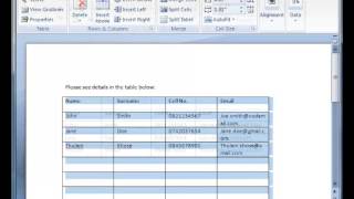 29 Re-sizing Parts of Tables