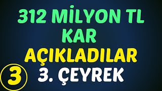 312 MİLYON TL KAR AÇIKLADILAR - BİLANÇO 3. ÇEYREK  - hisse #toaso #borsa #hisse #yorum #bilanço