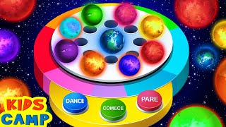 Learn Colors With Space Dancing Balls Machine | Toddler Learning Video