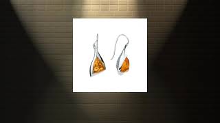 Modern Amber Earrings made from silver, or silver yellow and rose gold plated. Geniue baltic ambe...