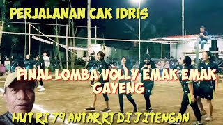 LOMBA VOLLY EMAK EMAK GAYENG GUYSS ANTAR RT DI JITENGAN HUT RI 79 PERJALANAN CAK IDRIS