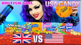 🇬🇧 Brit VS. USA Candy 🇺🇸 ASMR 💚 Crunchy Mukbang 💗 Mouth Sounds