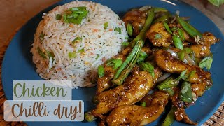 Chicken Chilli Dry With Egg Fried Rice Recipe 🥢😋 | Easy And Delicious Chinese Recipe